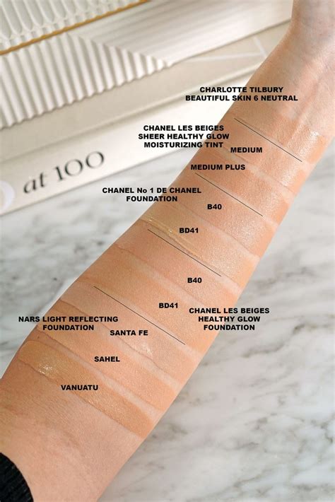 chanel sublimage foundation shades|chanel les beiges colour chart.